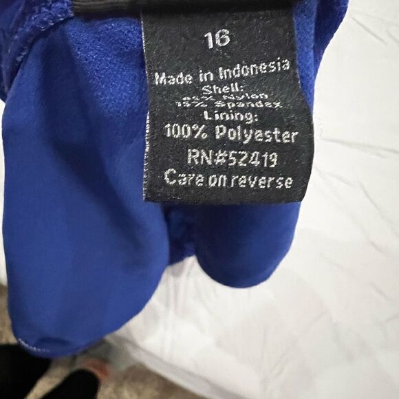 Apt 9 swim bottoms size 16 royal blue/ purple. - Picture 4 of 4